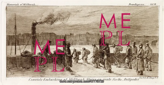 : Convicts at Millbank being transported, 1875 : Convicts at Millbank being transported, 1875