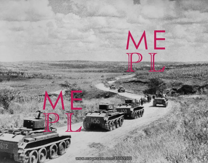 : Convoy of Soviet (Russian) tanks in Romania during : Convoy of Soviet (Russian) tanks in Romania during