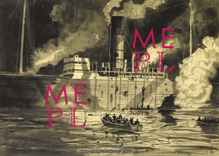 : Convoys in Peril, by Claude Muncaster, WW1 : Convoys in Peril, by Claude Muncaster, WW1
