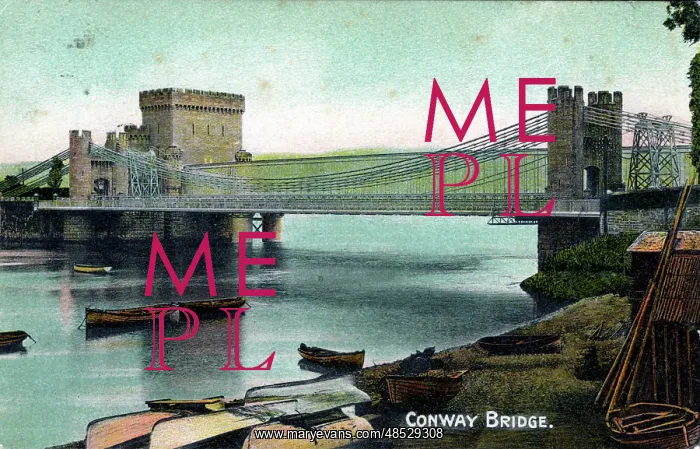 : Conway Bridge, Conway - Conwy, Gwynedd : Conway Bridge, Conway - Conwy, Gwynedd