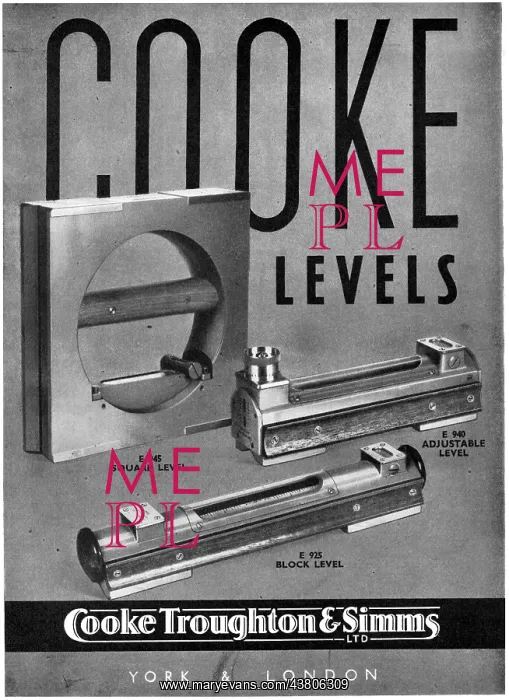 : Cooke, Troughton & Sims. Engineers Levels. Block Level : Cooke, Troughton & Sims. Engineers Levels. Block Level