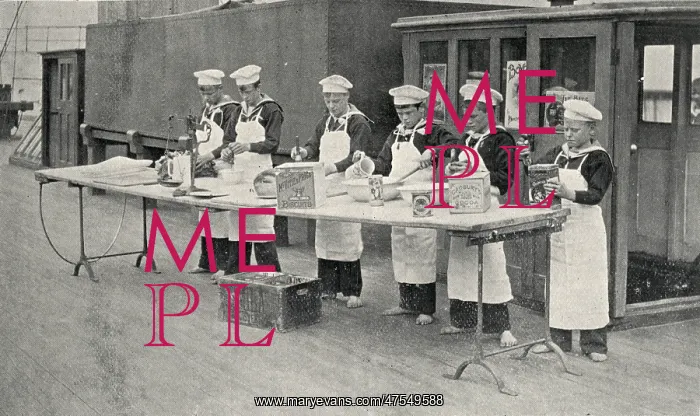 : Cookery class, Training Ship Wellesley, North Shields : Cookery class, Training Ship Wellesley, North Shields