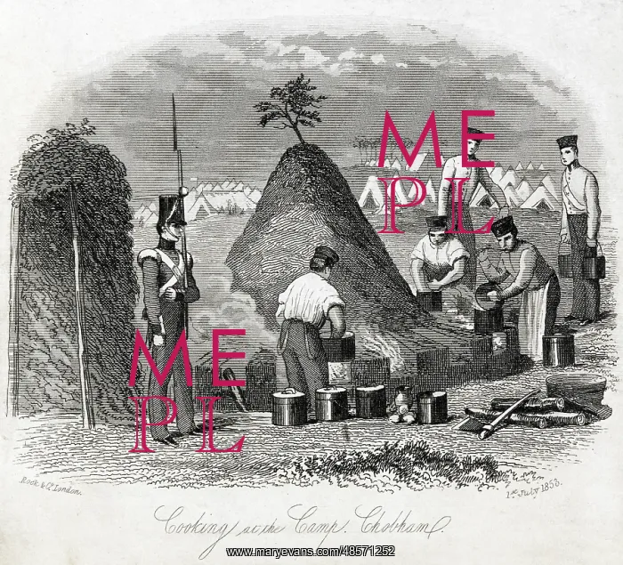 : Cooking at the Camp. Chobham, 1853 (c) : Cooking at the Camp. Chobham, 1853 (c)