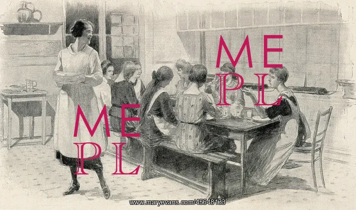 : Cooking classes. Illustration published in the Illustrated : Cooking classes. Illustration published in the Illustrated