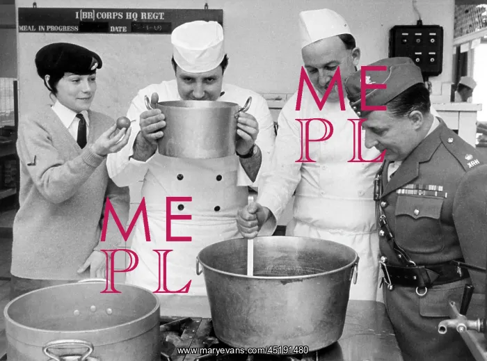 : Cooking contest of British army in Germany : Cooking contest of British army in Germany