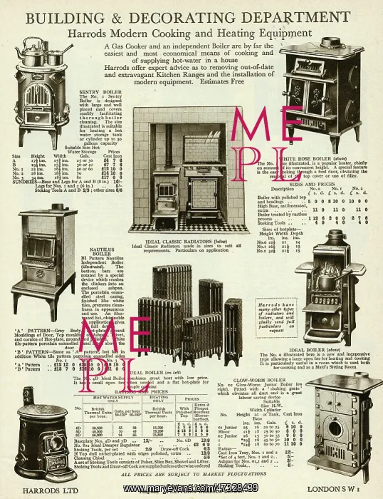 : Cooking and heating equipment 1929 : Cooking and heating equipment 1929