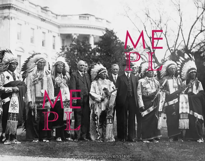 : Coolidge with Native Americans : Coolidge with Native Americans