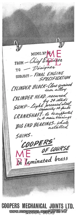 : Coopers Laminated Brass Joints & Gaskets : Coopers Laminated Brass Joints & Gaskets
