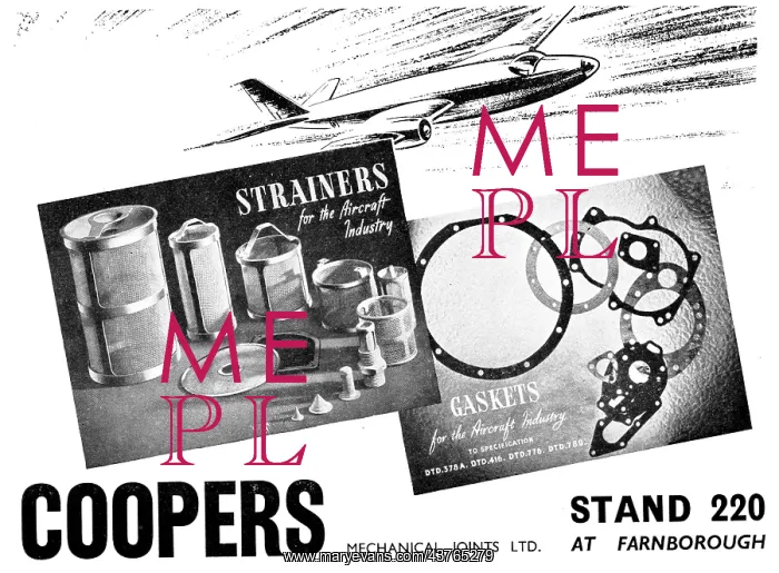 : Coopers Mechanical Joints. Gaskets, Strainers & Jointings : Coopers Mechanical Joints. Gaskets, Strainers & Jointings