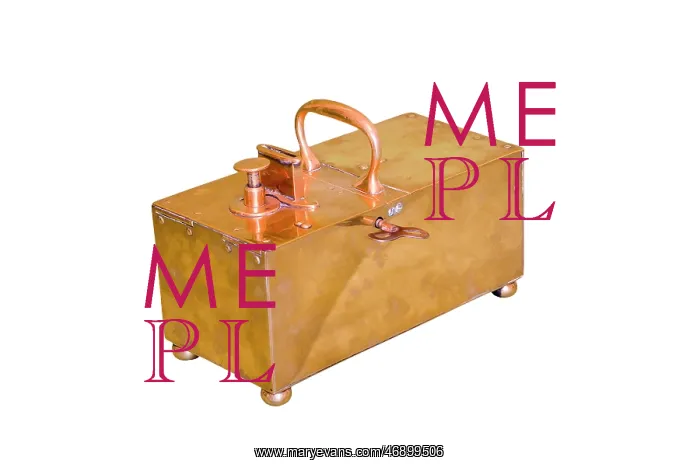 : Copper honesty box with key : Copper honesty box with key