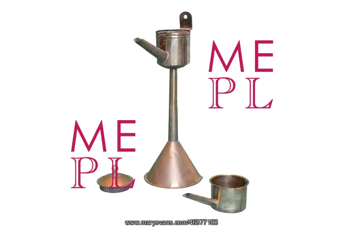 : Copper warming jug / pourer : Copper warming jug / pourer