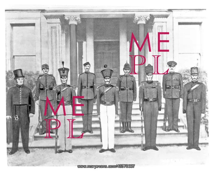 : A copy of a drawing of Uniforms of the constabulary of Irela : A copy of a drawing of Uniforms of the constabulary of Irela