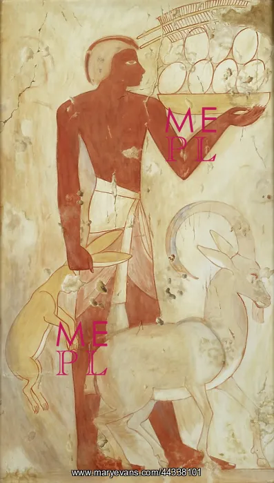 : Copy of wall painting, private tomb 78 of Horemheb, Thebes : Copy of wall painting, private tomb 78 of Horemheb, Thebes