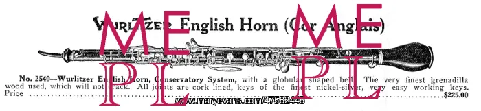  : Cor anglais, Wurlitzer