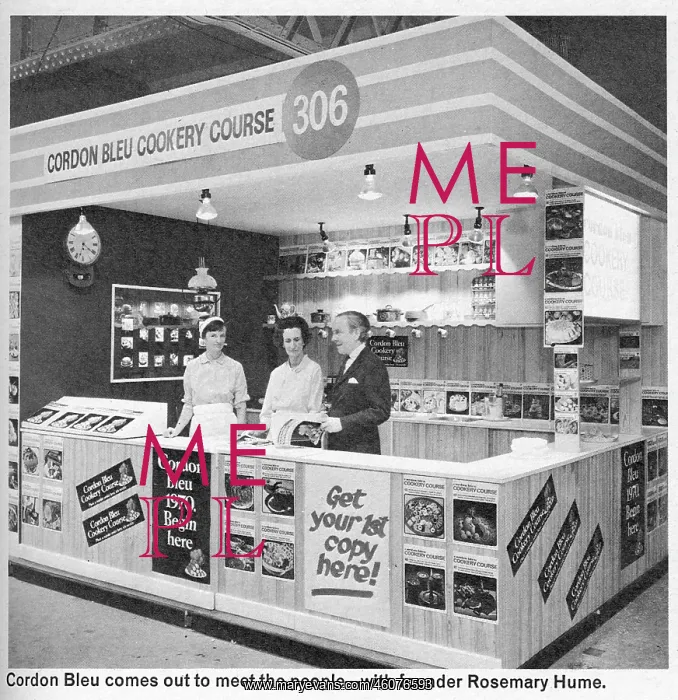 : Cordon Bleu with it's founder, Rosemary Hume : Cordon Bleu with it's founder, Rosemary Hume