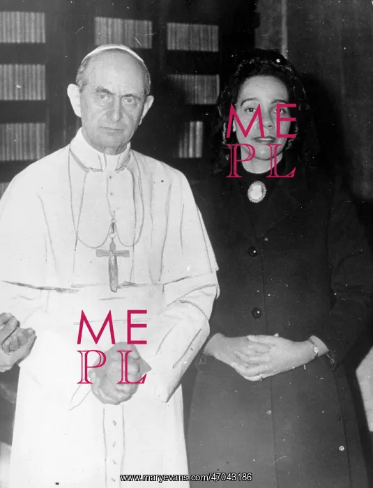 : Coretta Scott King with Pope Paul, Rome : Coretta Scott King with Pope Paul, Rome