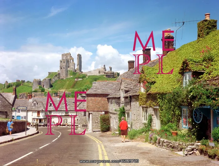 : Corfe Castle and village, Corfe Castle : Corfe Castle and village, Corfe Castle