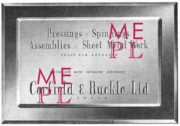 : Corfield And Buckle Aircraft Pressings : Corfield And Buckle Aircraft Pressings