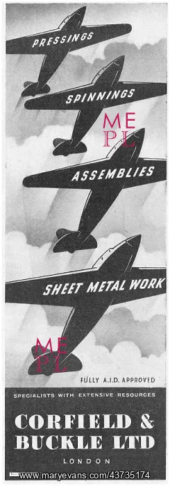 : Corfield And Buckle Aircraft Pressings : Corfield And Buckle Aircraft Pressings
