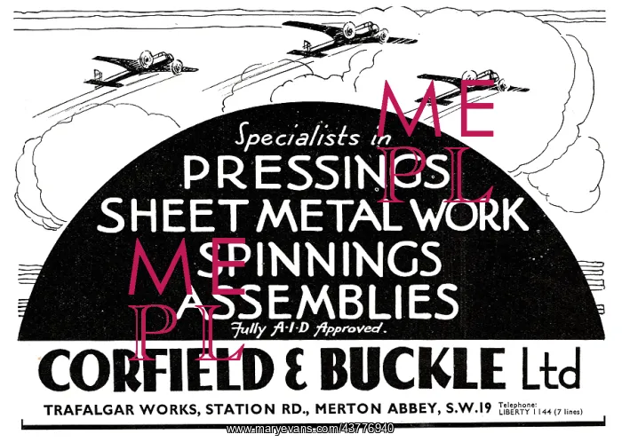 : Corfield & Buckle : Aircraft Sheet Metal & Engineering Work : Corfield & Buckle : Aircraft Sheet Metal & Engineering Work