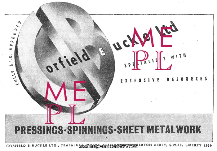 : Corfield & Buckle : Aircraft Sheet Metal & Engineering Work : Corfield & Buckle : Aircraft Sheet Metal & Engineering Work