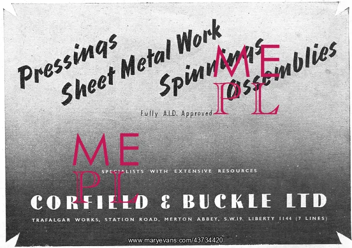 : Corfield And Buckle Sheet Metal Work And Spinnings : Corfield And Buckle Sheet Metal Work And Spinnings