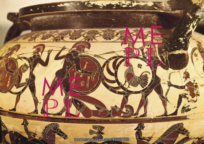 : Corinthian Krater with a battle scene. 6th c : Corinthian Krater with a battle scene. 6th c