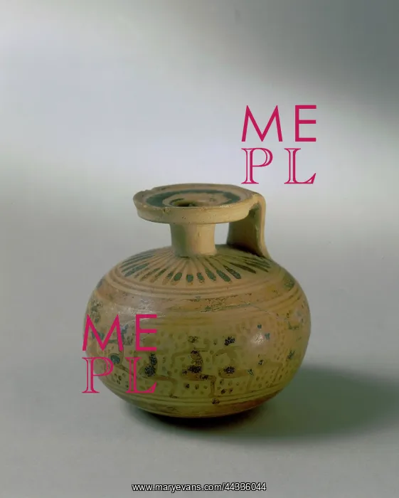 : Corinthian terracotta ariballos: work in : Corinthian terracotta ariballos: work in