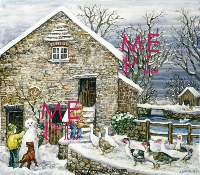 : Corn Mill, Pembrokeshire ' Snow scene : Corn Mill, Pembrokeshire ' Snow scene