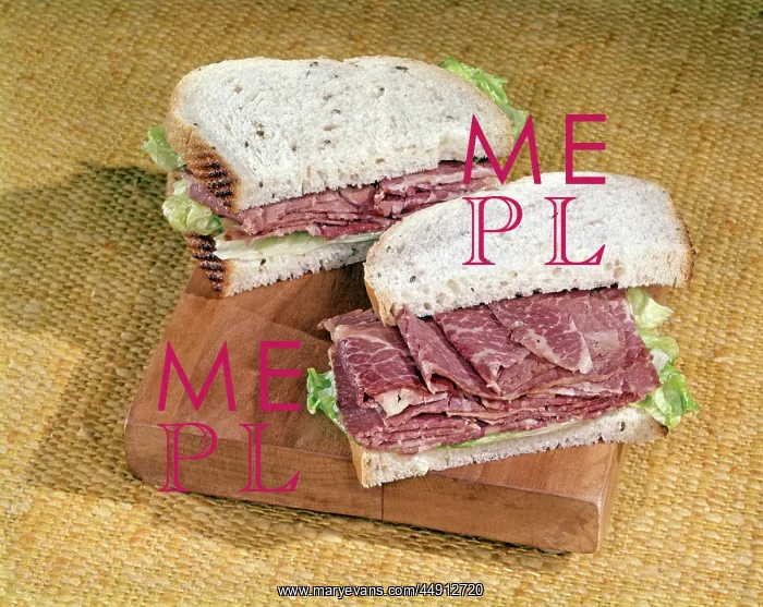 : corned beef sandwich on rye with : corned beef sandwich on rye with
