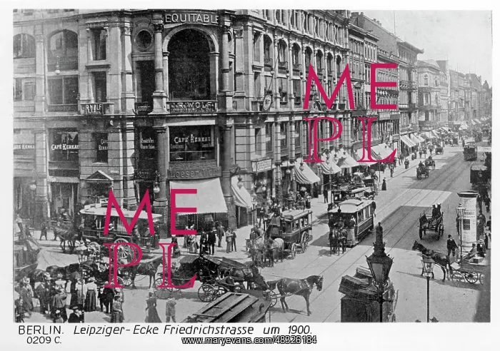 : The corner of Leipzigerstrasse and Friedrichstrasse : The corner of Leipzigerstrasse and Friedrichstrasse