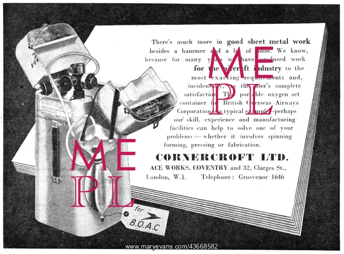 : Cornercroft Aircraft Components : Cornercroft Aircraft Components