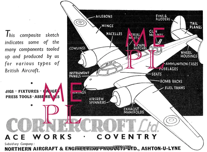 : Cornercroft Aircraft Components, Toolwork & Assemblies : Cornercroft Aircraft Components, Toolwork & Assemblies