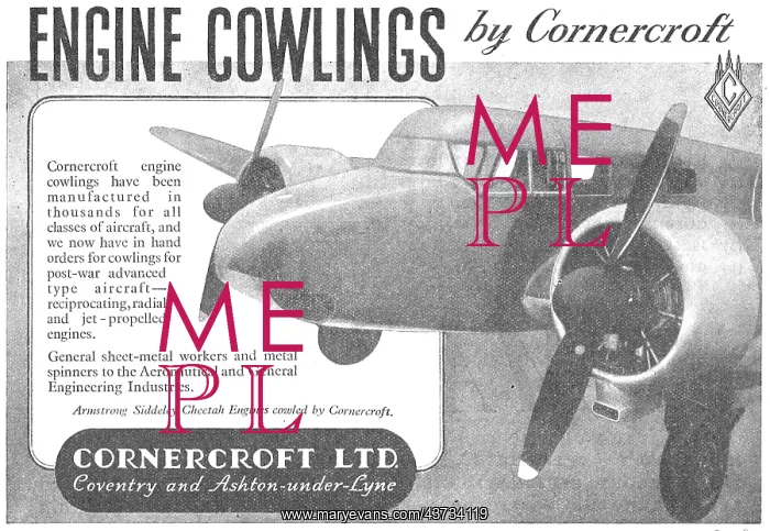 : Cornercroft Aircraft Sheet Metal Work - Engine Cowlings : Cornercroft Aircraft Sheet Metal Work - Engine Cowlings