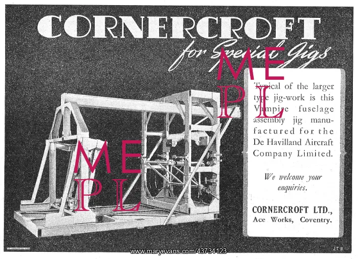 : Cornercroft Jig-Work For DH Vampire Construction : Cornercroft Jig-Work For DH Vampire Construction