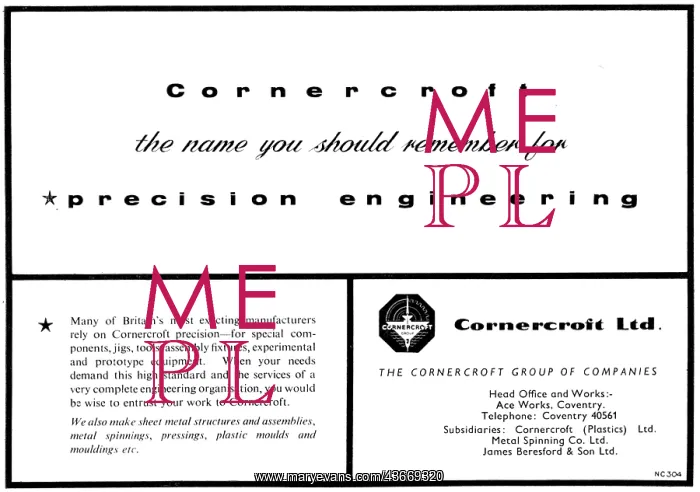 : Cornercroft Precision Engineering : Cornercroft Precision Engineering