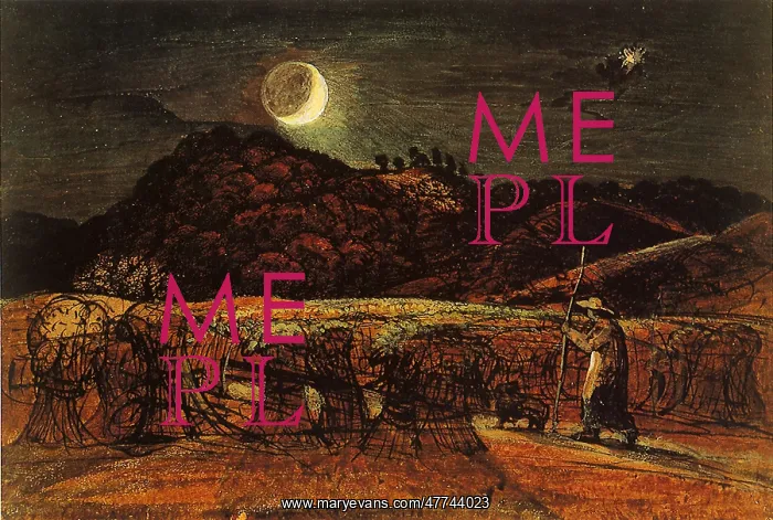 : Cornfield by Moonlight with the Evening Star : Cornfield by Moonlight with the Evening Star