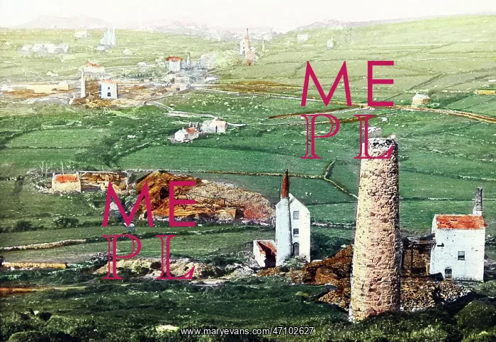 : Cornish tin mines, Rosewall Hill, St Ives, Victorian period : Cornish tin mines, Rosewall Hill, St Ives, Victorian period