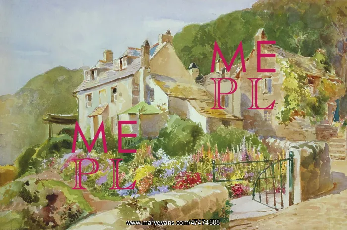 : Cornish Village - with cottage garden : Cornish Village - with cottage garden