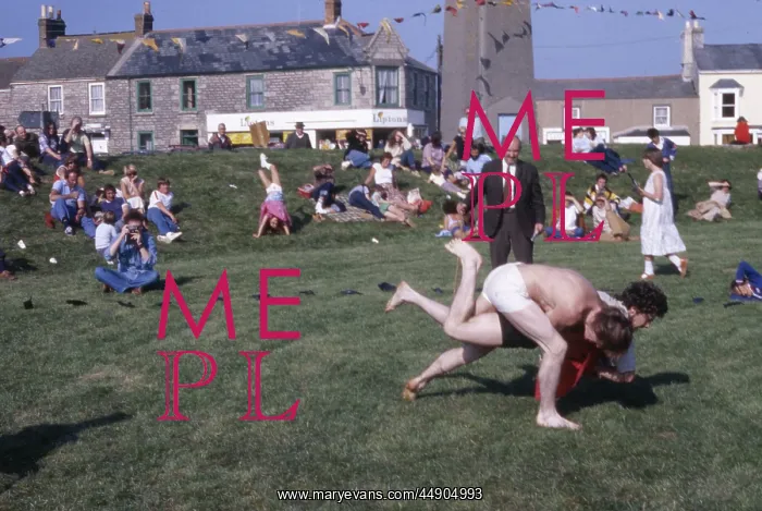 : Cornish wrestlers and spectators, Cornwall : Cornish wrestlers and spectators, Cornwall