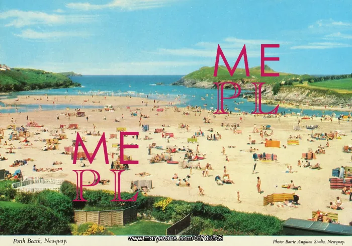 : Cornwall, England - Porth Beach, Newquay : Cornwall, England - Porth Beach, Newquay