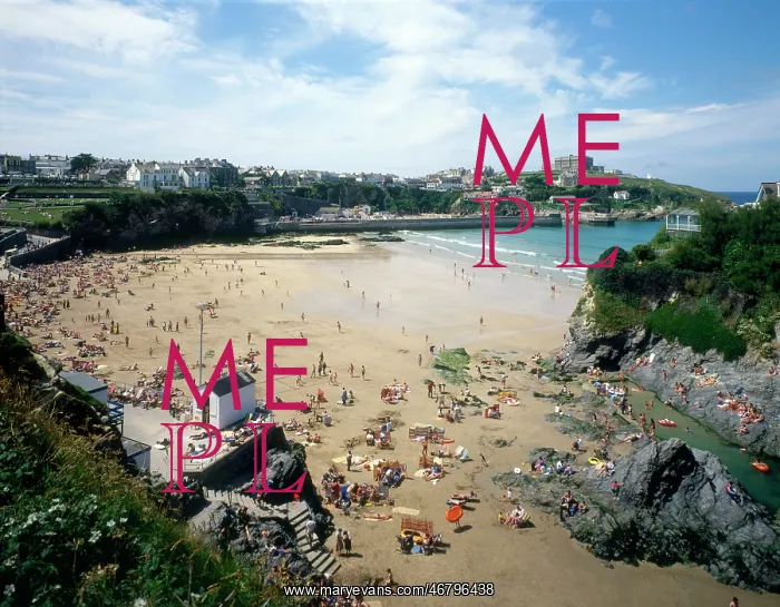 : Cornwall, England - Towan Beach and Head, Newquay : Cornwall, England - Towan Beach and Head, Newquay