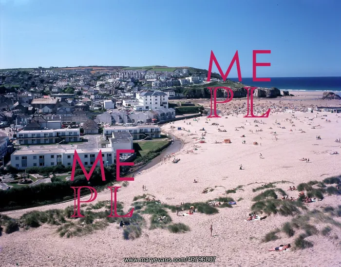 : Cornwall, England - The Town and Beach, Perranporth : Cornwall, England - The Town and Beach, Perranporth