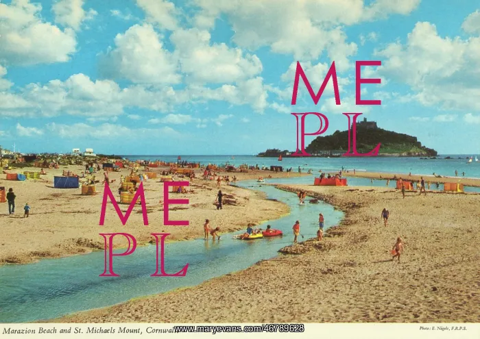 : Cornwall - Marazion Beach and St. Michael's Mount : Cornwall - Marazion Beach and St. Michael's Mount