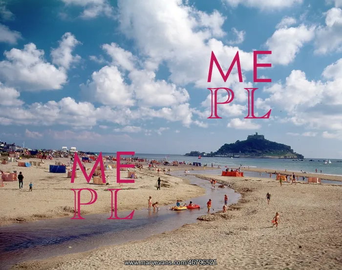 : Cornwall - Marazion Beach and St. Michael's Mount : Cornwall - Marazion Beach and St. Michael's Mount