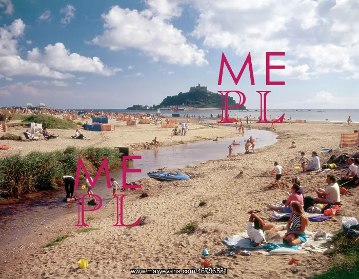 : Cornwall - Marazion Beach and St. Michael's Mount : Cornwall - Marazion Beach and St. Michael's Mount