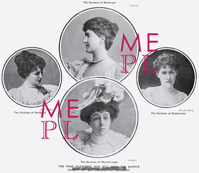 : Coronation 1902 - Bearers of Queen's canopy : Coronation 1902 - Bearers of Queen's canopy