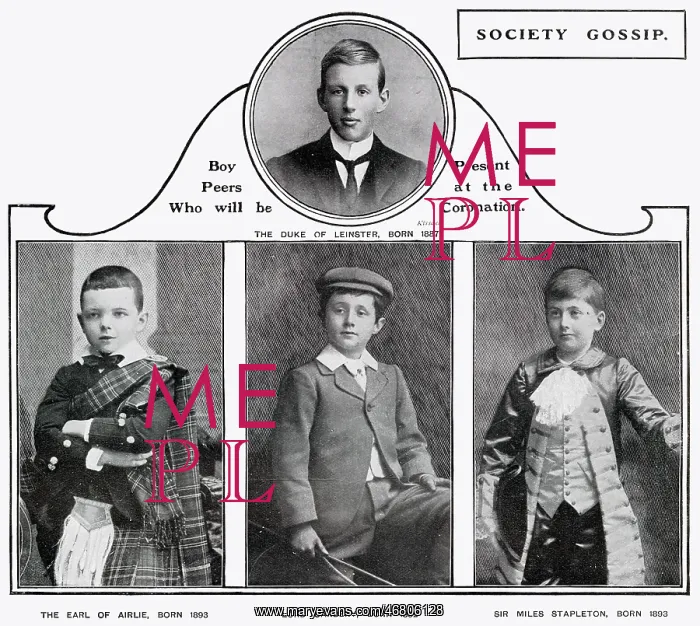 : Coronation 1902 - Boy peers present : Coronation 1902 - Boy peers present