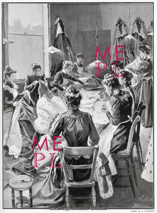 : Coronation 1902 - making robes for peers : Coronation 1902 - making robes for peers