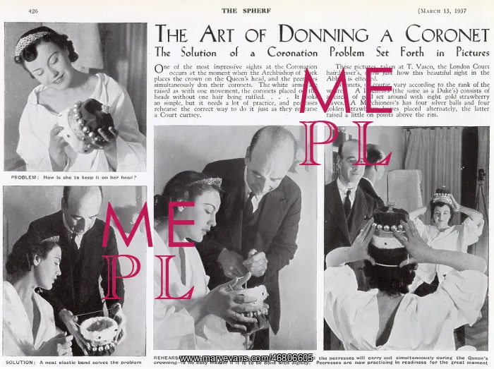 : Coronation 1937 The Art of Donning a Coronet : Coronation 1937 The Art of Donning a Coronet